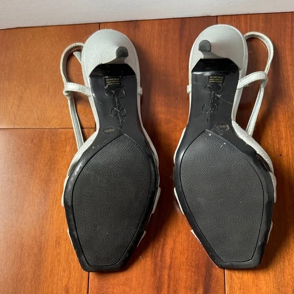 Jessica Simpson Silver Strappy Heels - Picture 3 of 6